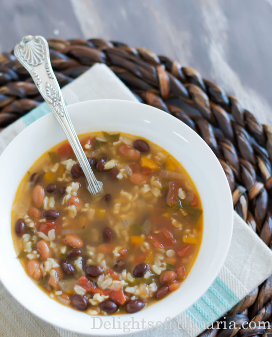 Bean and Rice soup Delights Of Culinaria